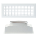 Grille de soufflage et plénum ABS blanche ou noire