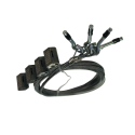 Kit cable 4x2m + 4 crochets béton S + 4 galets de fixation ZIPCLIP